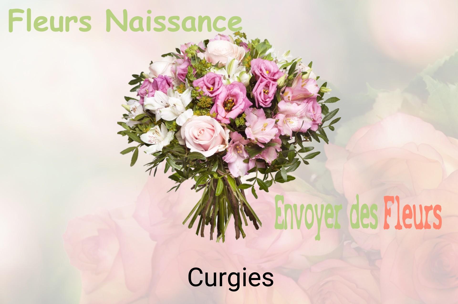 Bouquet de fleurs de naissance livré à Curgies